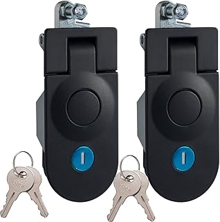 2PC Southco Compression Latch, Sealed Lever Latch, No Restriction, Non-Locking, 1-11mm Panel, 1-14mm Grip, Zinc Alloy, Powder Coat, Black C5-11-15/C5-31-15 (C5-31-15)