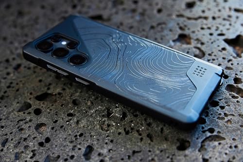 Image of Urban Armor Gear TPU UAG Metropolis LT Rugged Heavy Duty Shockproof Protective Case /Cover Designed For Galaxy S25 Ultra 5G (2025) Magnetic Charging Compatible - Topography Black