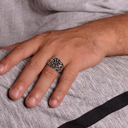Sterling Silver Hidden Compartment Ring for Men - 925 Silver Poison Box Ring, Unique Secret Storage Jewelry3