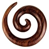 dehnspirale set Material: Sonoholz PIERCINGLINE Holz Dehnspirale  SONO  Piercing Ohr Tube  Größenauswahl