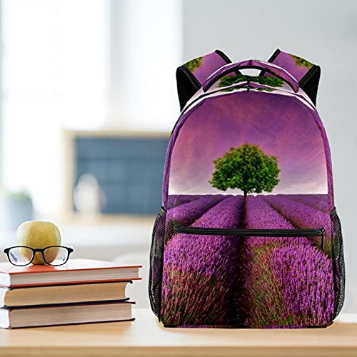 Mochila escolar lavanda unisex resistente al desgaste para evitar roturas de libros 6