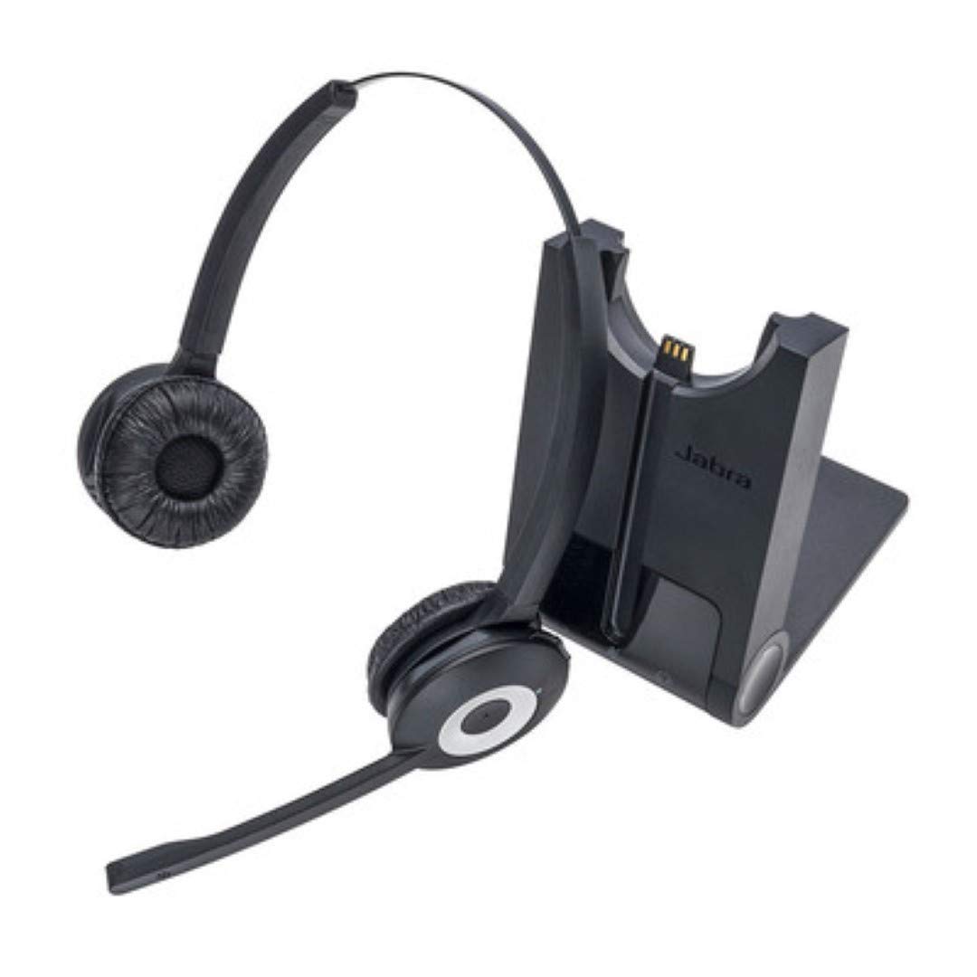 Jabra Pro 920 Duo Casque Stereo DECT Sans Fil - Voix HD, Antibruit et Autonomie d'une Journée - Optimisé pour une Utilisation avec Téléphone Fixe en Europe - Prise UE