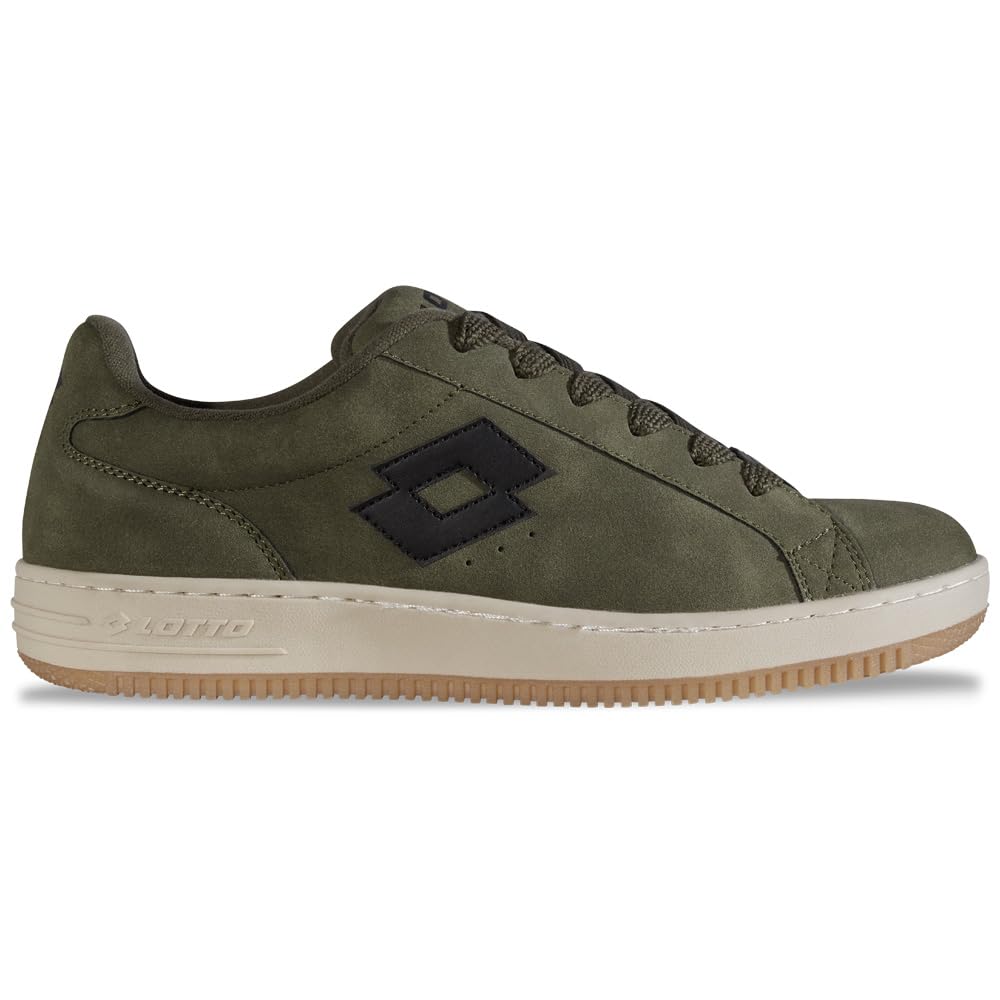 LOTTO Yarin NL Unisex Trainers, Olive/Black, 46 EU, Olive Black, 12 UK