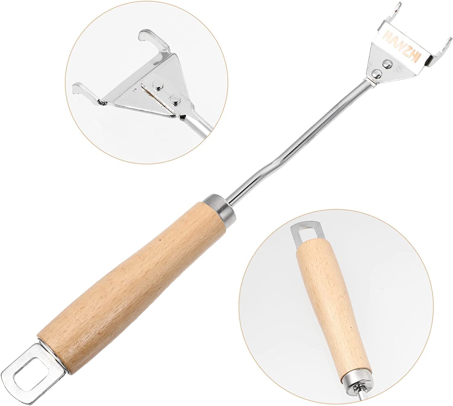MRKU 1 pz. Pinza per Uova da Cucina, Pinza per Gas, Pinza per griglia da Cucina in Acciaio per Esterni, Pinza per Calore in Acciaio Inox con affumicatore, Pinza Universale per Legno e Metallo.