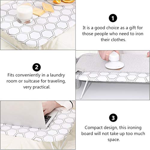 Tábua de passar roupa de mesa WINOMO com pernas dobráveis, capa resistente a manchas, resistente a m