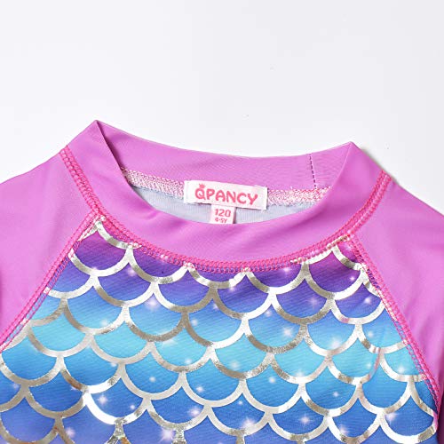 Image of QPANCY Girls Rash Guard Swimwear Swimsuit Bathing Suits UPF 50+ Sun Protection
