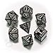 Q-Workshop Call of Cthulhu Black & Glow-in-The-Dark RPG Ornamented Dice Set 7 Polyhedral Pieces Black & Glow-in-the Dark, Standard (15mm - 17mm)