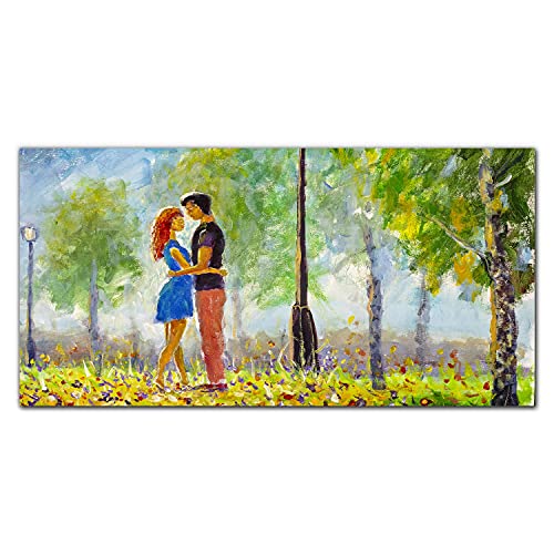 Impression sur verre Coloray Couple des arbres de parc, l'harmonie dans votre maison