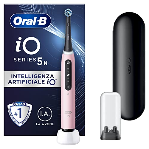 Oral-B Spazzolino Elettrico Ricaricabile iO 5N Rosa, Spazzolino Elettrico, 1 Testina Oral B, 1...