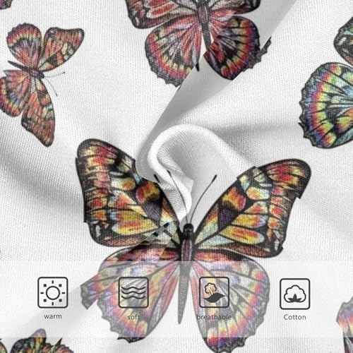 Vibrant Multicolored Butterflies White Toddler Girls Underwear 2t Cotton Panties Little Girl Cartoon Kids Undies Briefs3