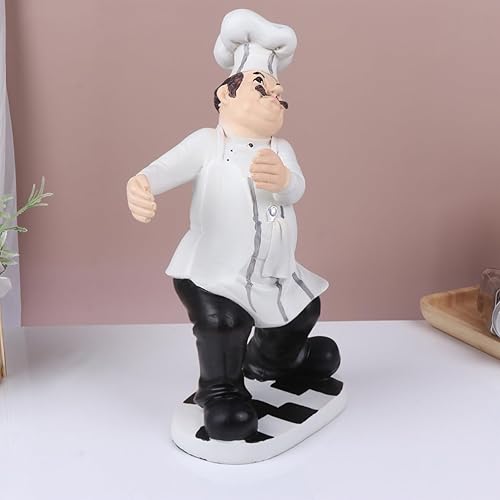 Vista 22 de BESPORTBLE Modelo de chef Adornos Italianos Decoración Estatua de Resina Estatua Decoración de Cocina Chefs Artículo Decorativo