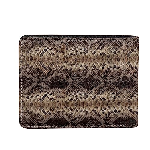 Coldinair Faux Snakeskin Print Bifold Wallet for Men PU Leather Slim Design RFID Blocking Mens Wallets3