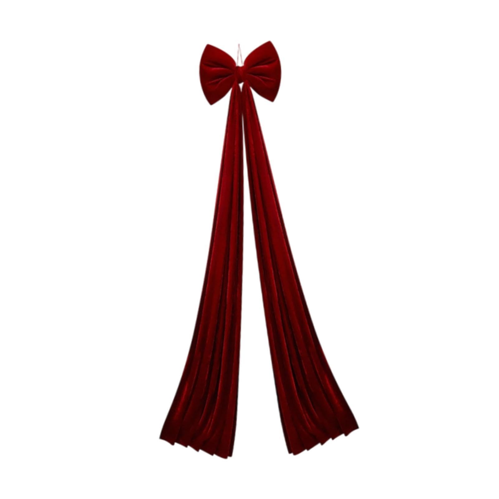 Grande Fiocco di Velluto Natalizio, Forniture per Interni, Matrimoni, Artigianato, Casa, Fiocco, Esterno, Ornamento per De, Vino rosso