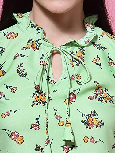 Image of OOMPH! Women's Crepe Floral Relaxed Fit Shirt
