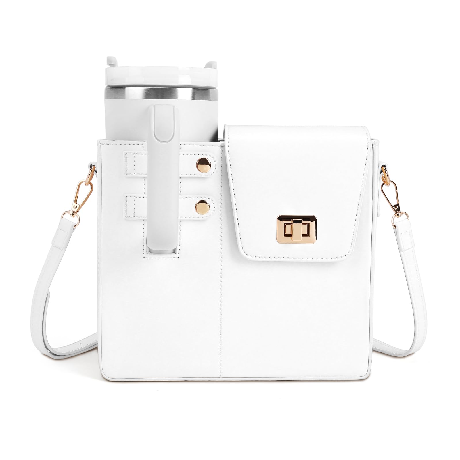 GSenhui Stanley Cup Bag Purse, Stanley Cup Holder Water Bottle Bag with Shoulder Strap Outdoor Portable Crossbody Bag for Stanley Cup