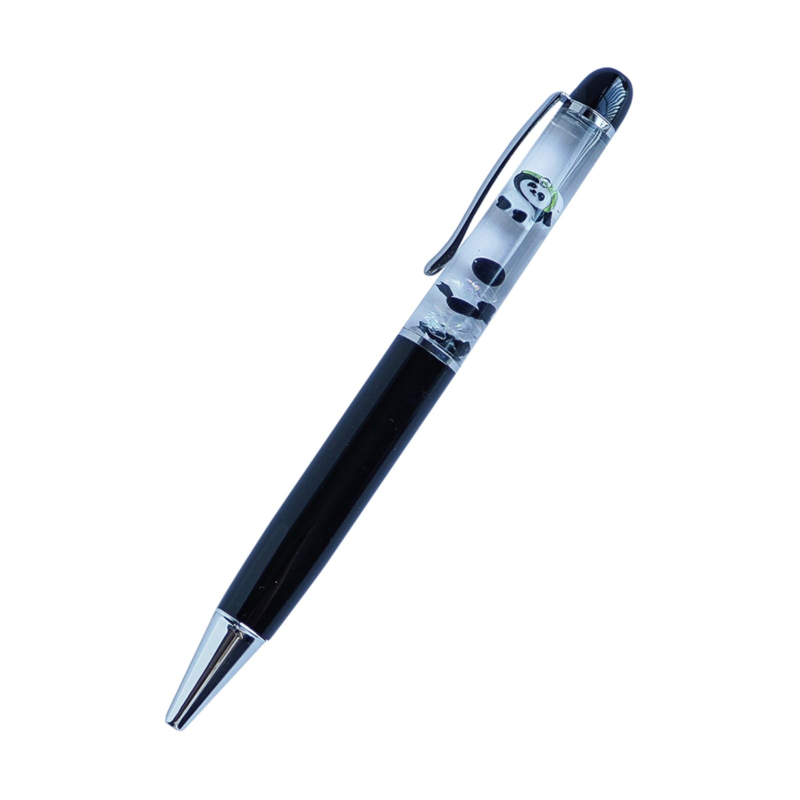 Sikyby Panda Animal Ballpoint Pen Unique Floating Glitter Stationery Perfect Birthday Party Favor Gifts(Black) — image 1