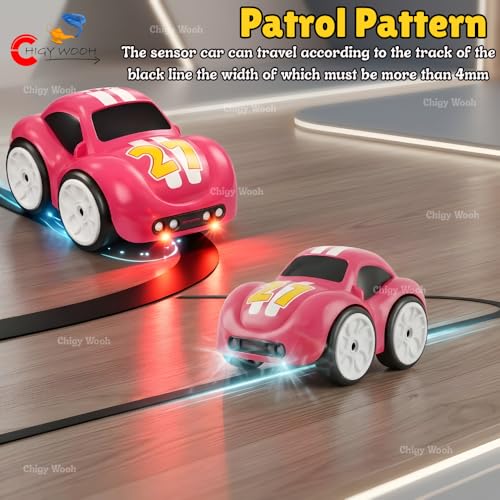 Image of Magic Induction Intelligent Sensor Remote Control Car for Kids | Mini Automatic Car with Ball | Obstacle Avoidance, Music & LED Lights | 4 Play Modes Educational Toy for Boys & Girls. (Random Color)
