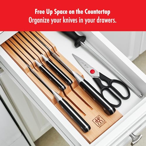 Image of Zwilling 8-Slot In Drawer Knife Block, Beechwood
