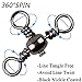 AGOOL 3 Way Swivels Fishing Tackle, 50/100pcs Crossline Barrel Swivel 3 Way Rigs T-Shape Three Way Swivels Fishing Tackle Connector for Catfish Rig Surf Fishing Rig