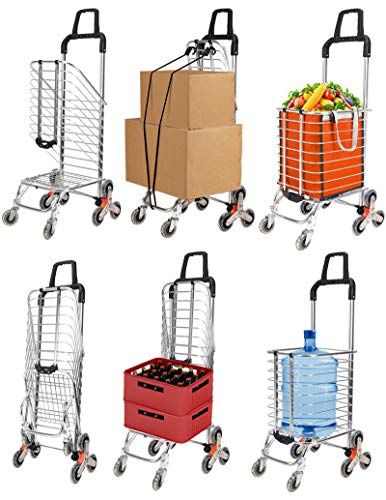 Acyon Einkaufstrolley 8 Räder Treppensteiger Einkaufswagen Einkaufs Trolley Treppensteig mit drehbaren Rollen und… – Bild 4