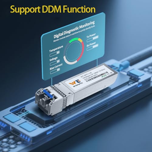 Image of 2 Pack 10G SFP+ LR Module, 10GBase-LR 1310nm Single-Mode Transceiver | up to 10km, SMF 10Gb Module for Data Centers, Enterprise Networking, Compatible with Cisco SFP-10G-LR, Mikrotik, Netgear