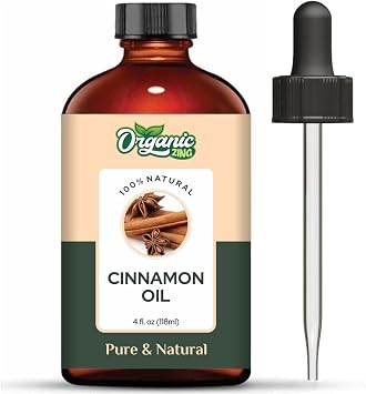 Organic Zing Cinnamon Oil 118ml 3.99 fl oz - Warm Spice Aroma Oil Ideal for Skin Care, Hair Care, Handmade Makeup, Soap and Cream Blends