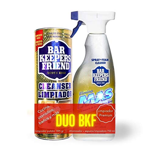 Bar Keeper's Friend Combo Pack - Spray and Foam Cleaner 25.4 oz & Powdered Cleanser 21 oz