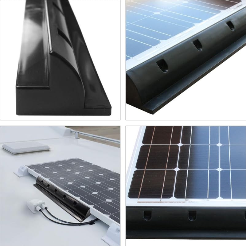 Panneau solaire déflecteur de toit et support de fixation x2