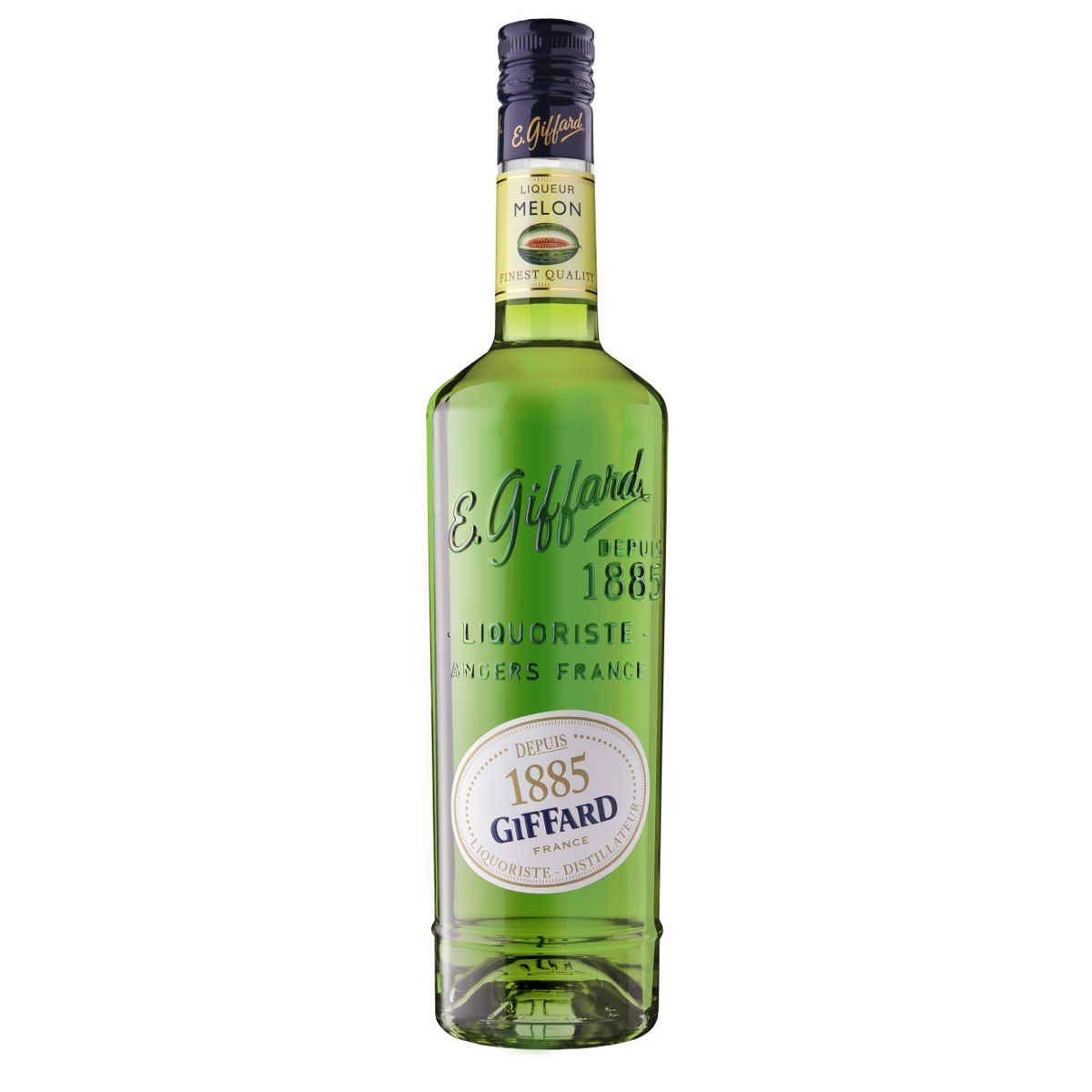 Giffard - Liqueur de Melon Vert - Recette Française - Fruitée et Fraîche - 70 Cl & Liqueur de Rhubarbe - Recette Française - Intense et Fruitée - 70 Cl
