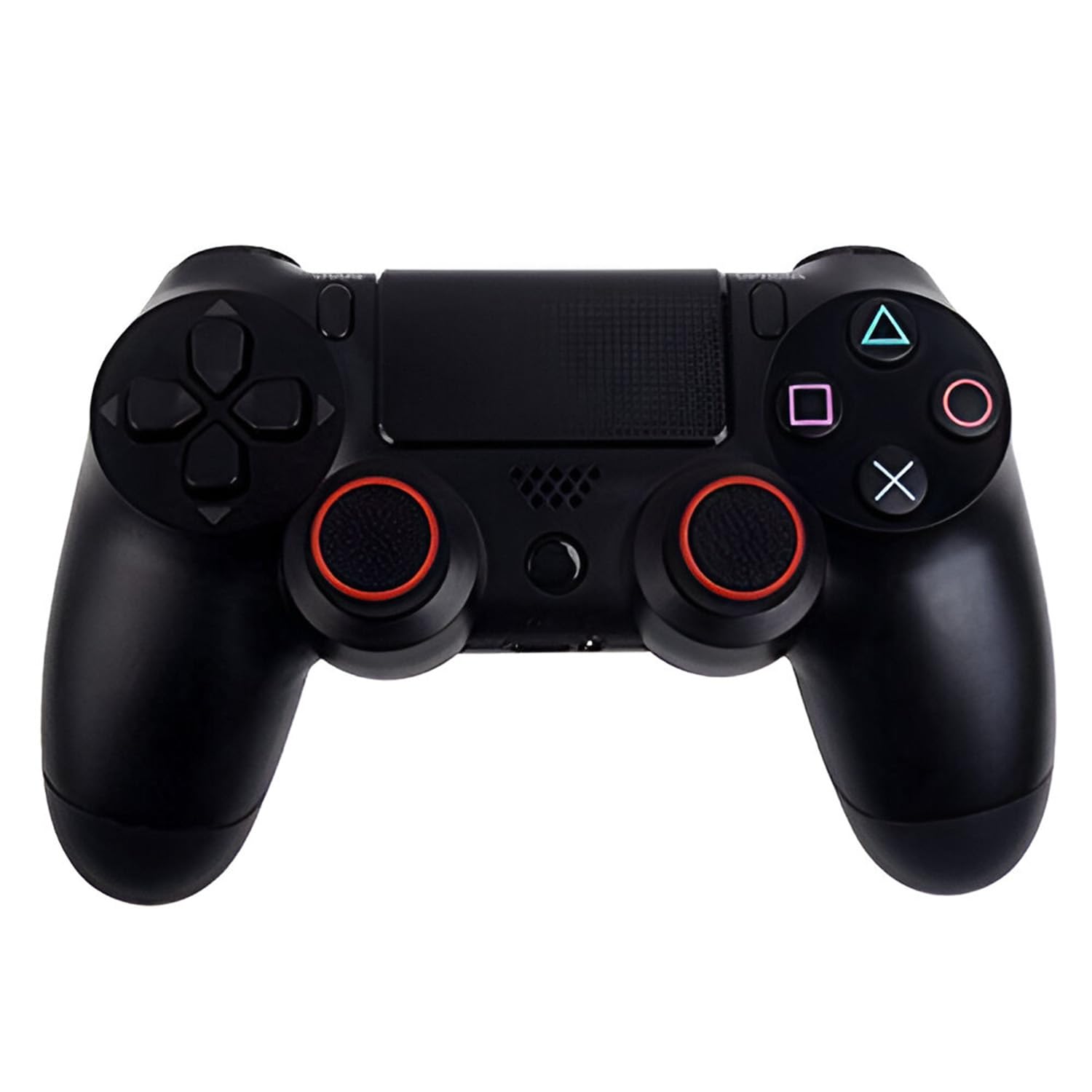 HICLE PS Joystick Luminous Silicone Thumb Grip Caps – Black with Red Ring-image-27