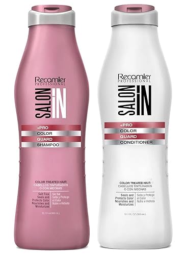 RECAMIER Juego de champú para el cabello teñido con protección UV Champu y Acondicionador para Cabello Teñido 101 oz RECAMIER Juego de champú para el cabello teñido con protección UV Champu y Acondicionador para Cabello Teñido 101 oz