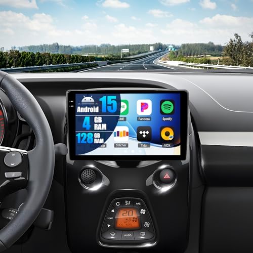 Android 15, 4G+128G GOHHDL Autoradio für Toyota Aygo Peugeot 108 Citroen C