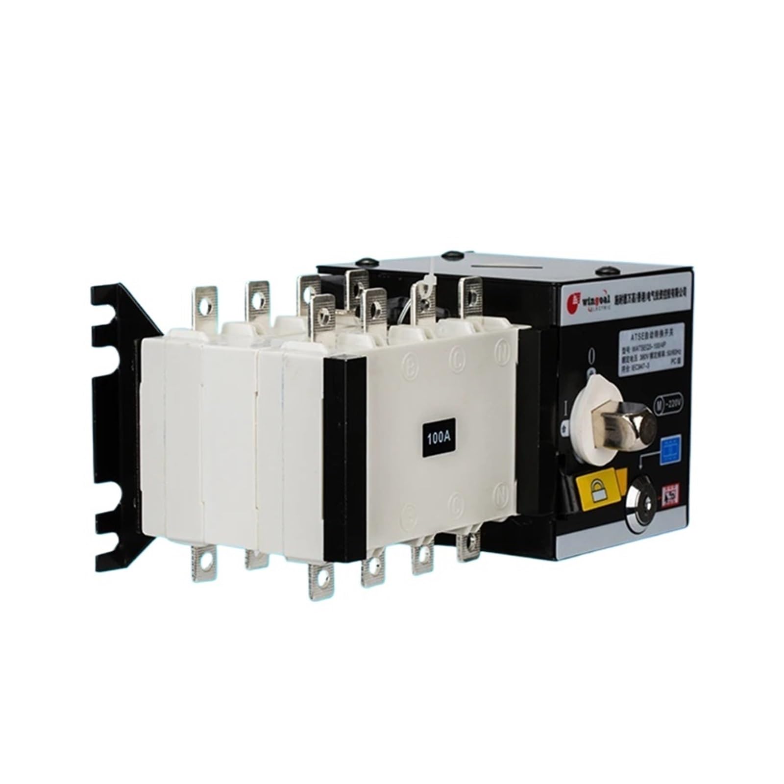 Automatischer Umschalter mit doppelter Stromversorgung, isoliert, 4P, 100 A, 380 V, 2 Eingänge und Ausgänge