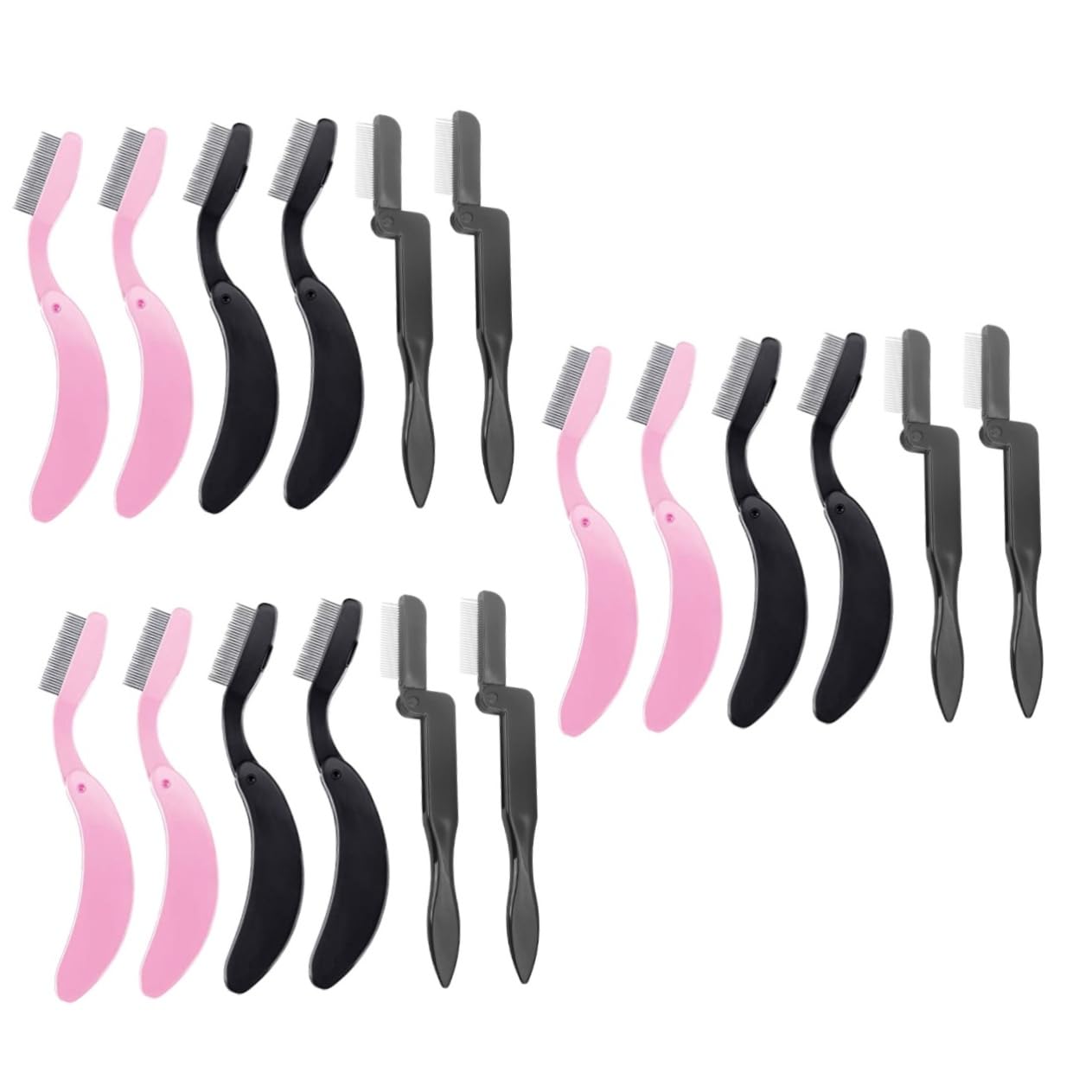 18stücke Teiliges Faltbare Augenbrauen Und Wimpernkämme Ergonomisches Design Für Styling Und Für Kosmetiksalons Und Persönlichen Gebrauch