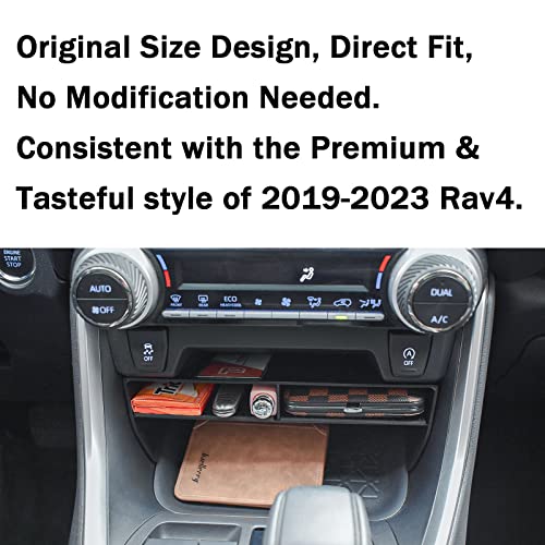 Tacorbo Lower Center Console Organizer Compatible With Toyota Rav4 2019 2020 2021 2022 2023 Accessories, Secondary Insert Tray Storage Box #TOP4