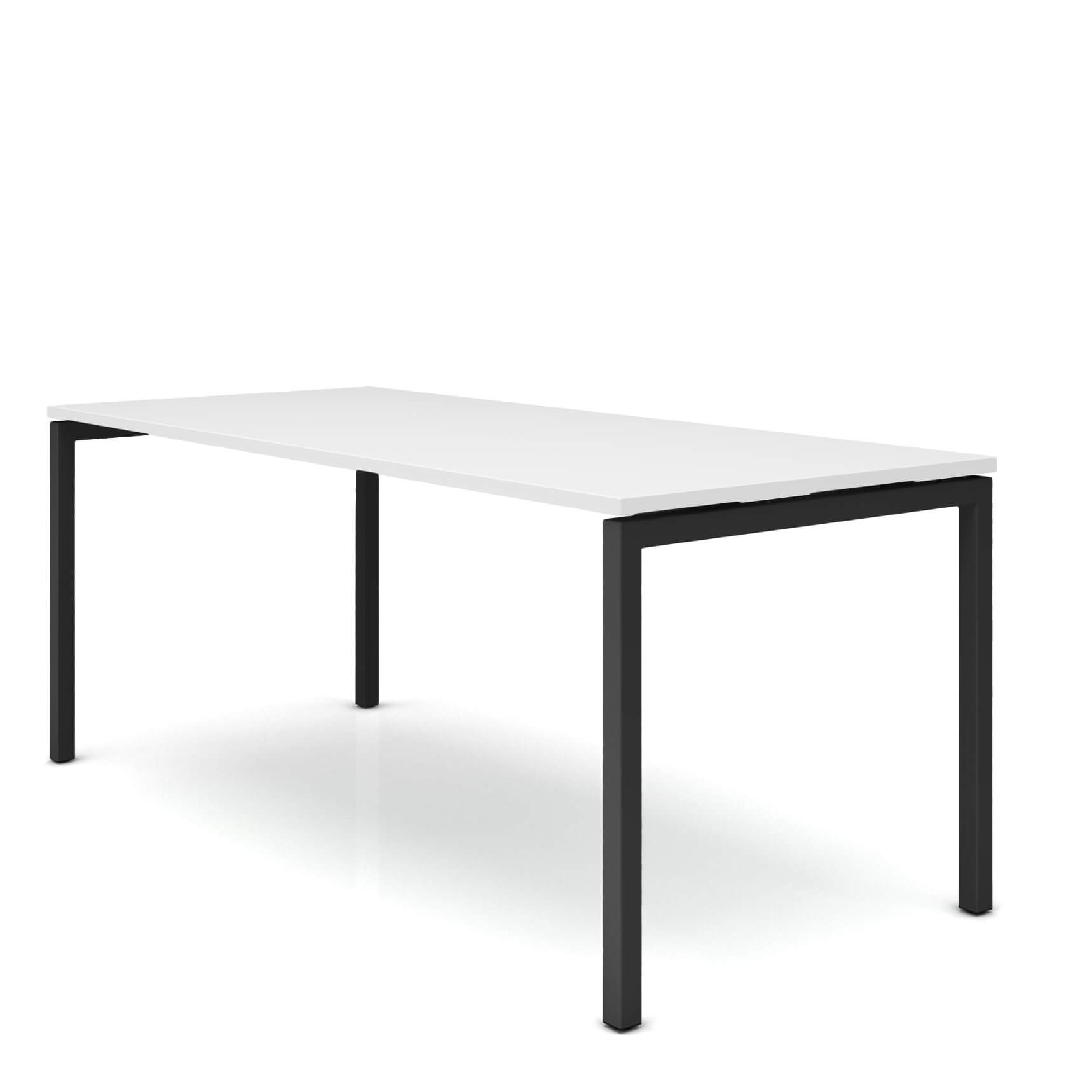 Weber Büroleben GmbH Tavolo da riunione professionale, 180 x 80 cm, NOVA U 4 – 6 Pers. Tavolo da conferenza, colore struttura: antracite