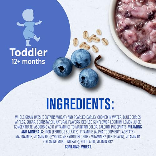 Gerber Toddler Vanilla Berry Oatmeal with Barley Cereal, 4.5 Oz, 8 Pack - image 8