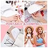 Aokitec-Mini-UV-LED-Nail-Lamp-Portable-Gel-Light-Mouse-Shape-Pocket-Size-Nail-Dryer-with-USB-Cable-for-All-Gel-PolishWhite Aokitec UV LED Nail Lamp - UV Light for Nails Portable LED Nail Dryer for Curing All Kinds of UV Nail Gels Nail Glue Gel Nail Polish Small but High Efficient for Salon Use Home DIY, White