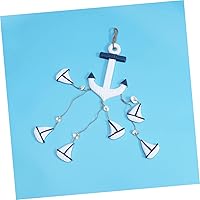 Vista 3 de DECHOUS Decoración de pared de barco de madera para playa, ancla velero, decoración del océano marino, decoración del hogar, adorno de pared