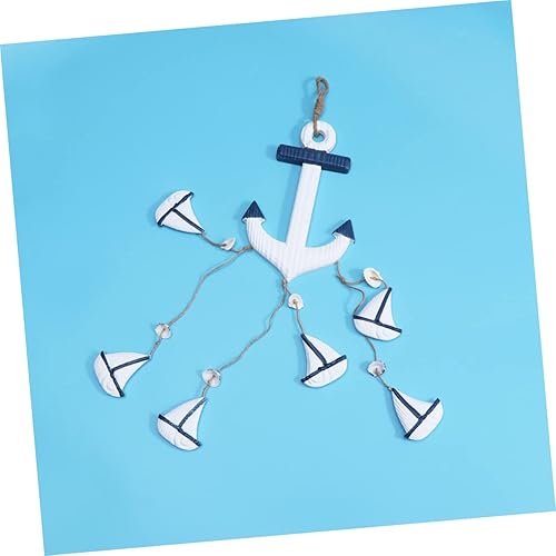 Miniatura 3 de DECHOUS Decoración de pared de barco de madera para playa, ancla velero, decoración del océano marino, decoración del hogar, adorno de pared de