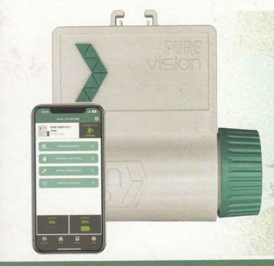 Rain Pure Vision Centralina 1 2 3 4 Zone | Irrigazione Wifi per Impianto Irrigazione Automatica Giardino | Gestione da App Android iOS (2 Zone)