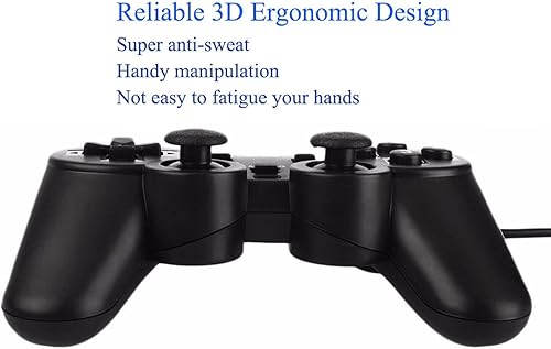 Miniatura 3 de Controlador de juego con cable USB para Windows PCRaspberry Pi Control remoto Gamepad Gaming Joystick Dual Shock Joypad para computadora portátil de