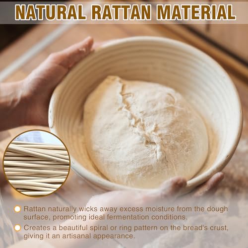 Cestas de masa madre de ratán artesanal para panaderos exigentes 7