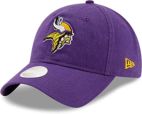 New Era Womens NFL Core Classic 9TWENTY Adjustable Hat Cap One Size Fits All (Minnesota Vikings Purple)