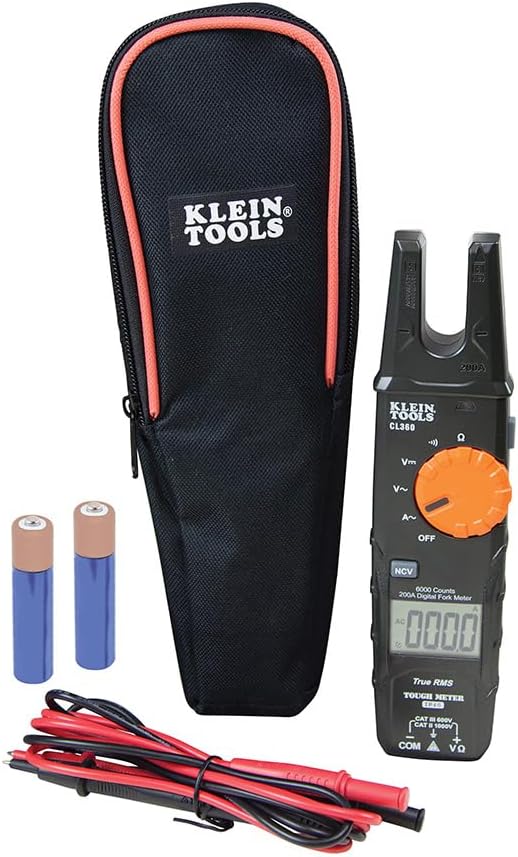 Klein Tools CL360 CL360 Electrical Tester, Open Jaw Fork Non-Contact Voltage ...