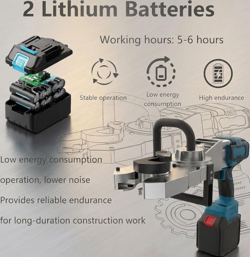 Roscadora eléctrica de varillas 800 N·m portátil con torque de alta resistencia para obras 3