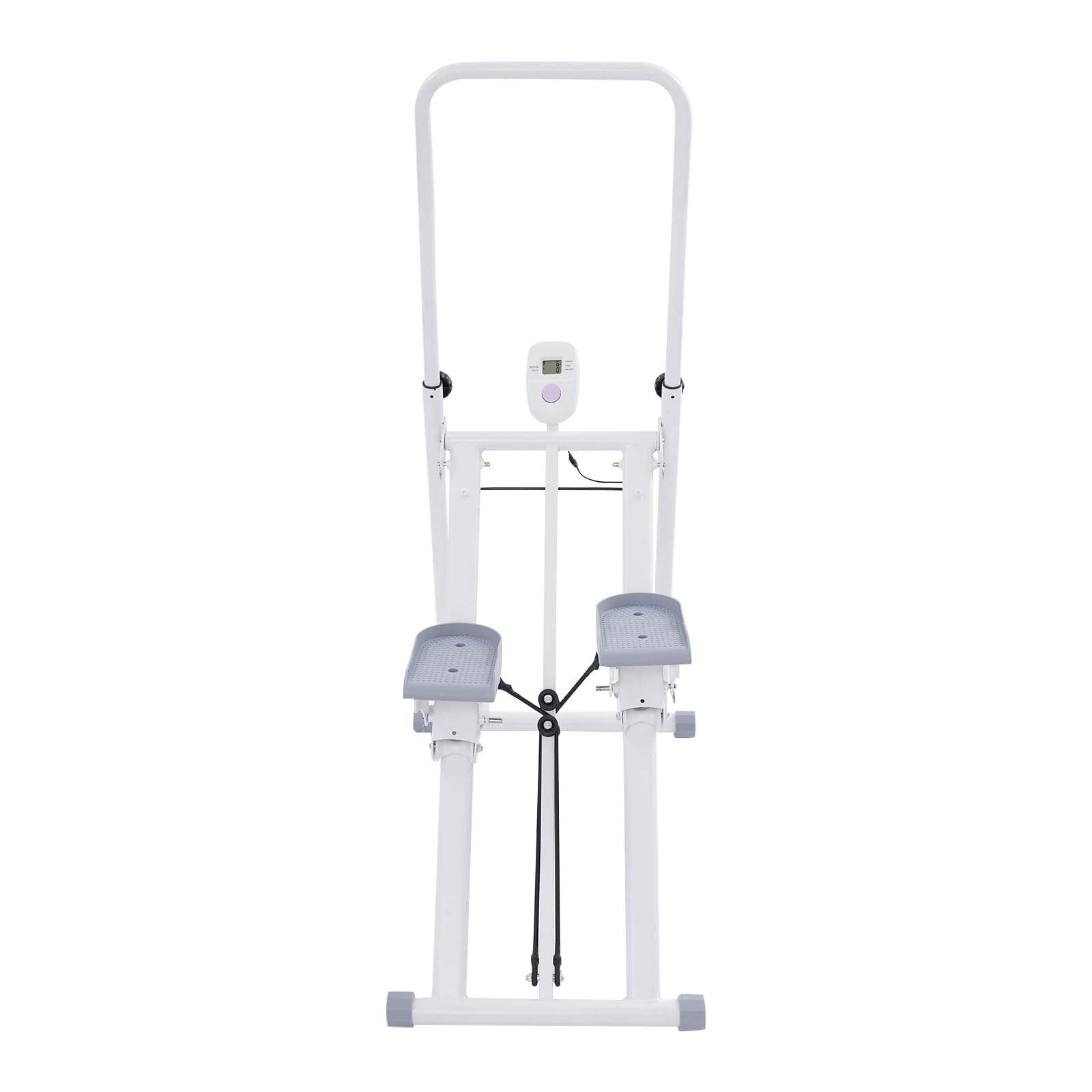 Stepper, Climber Fitness, máquina de escalonado vertical, dispositivo de entrenamiento con pantalla LCD y asas, escalón de escaleras plegable, manillar y pedales ajustables