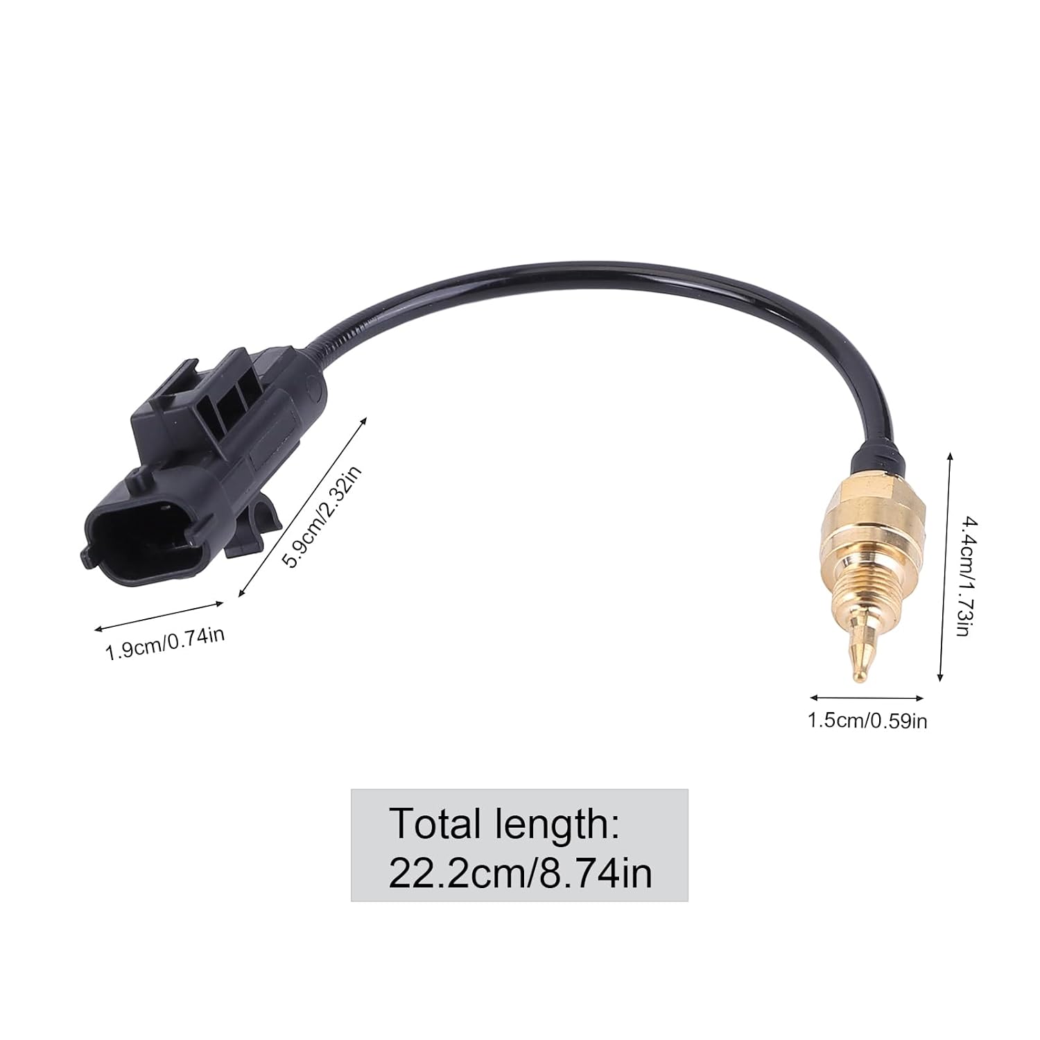 Oil Temperature Sensor 68119586AA Compatible for Cherokee Compass Renegade 2.4L, Ram ProMaster City 2.4L, Dodge Dart 1.4L, Fiat 500 500L 1.4L 500X 2.4L Engine Coolant Temperature Sensor