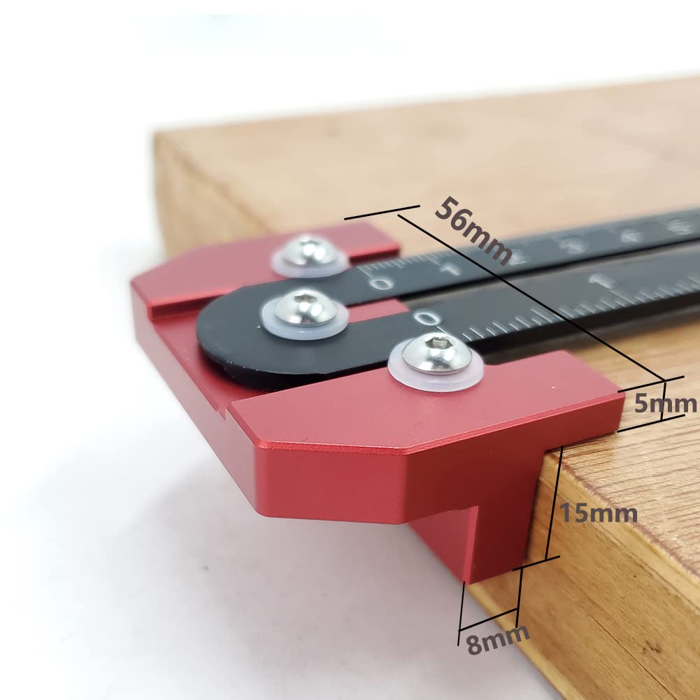 Amazon.co.jp: FTtool 両用 ケガキゲージ 直線 円弧 25cm アルミ製