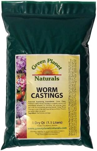 QUALITY - Worm Castings for Indoor / Outdoor Use (Ideal for Container Gardening) - 1 Dry Quart!